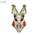 thumbnail image 2 of Traje de baño sexy de una pieza para mujer con control de barriga Monokini Bikini Longuette Trajes de baño Tankini Set - Pájaro, 2 of 6