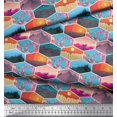 thumbnail image 3 of Soimoi Poly Georgette Fabric Floral & Geometric Patchwork Print Sewing Fabric Yard 52 Inch Wide, 3 of 3