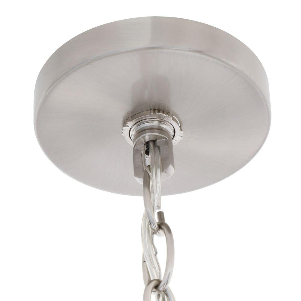 Hampton Bay Hastings 5 Light Brushed Steel Chandelier Com