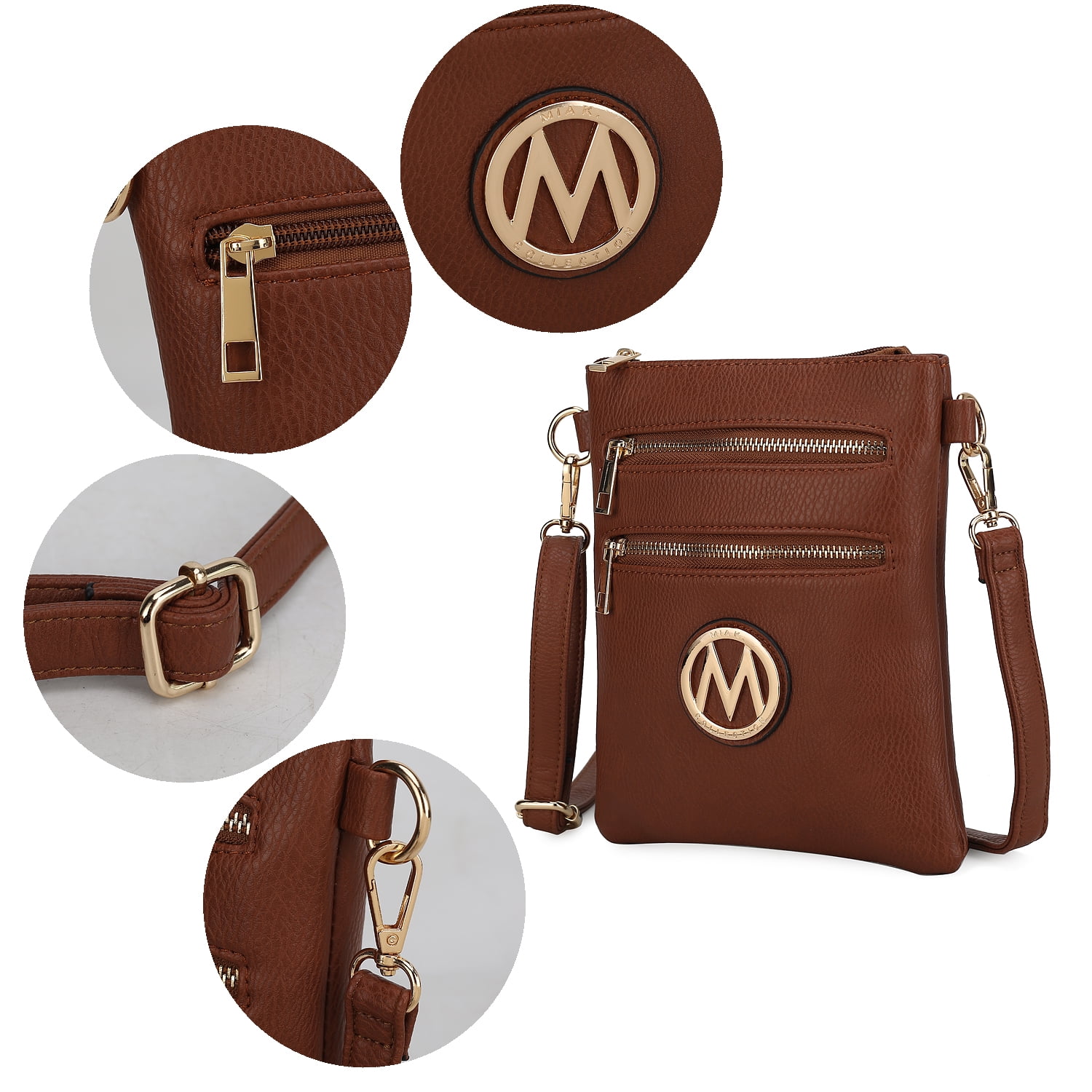 MKF Collection Medina Women Crossbody Bag,Vegan Leather Shoulder Bag Purse Handbag by Mia K - Black MKF Collection Medina Women Crossbody Bag,Vegan Leather Shoulder Bag Purse Handbag by Mia K - Black