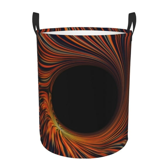 LNWH Laundry Basket, Abstract Spiral Swirl Pattern Foldable Laundry Hamper With Handles Waterproof, Small