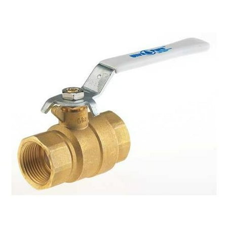 Milwaukee Valve 2-Piece Ball Valve, Low-Lead Brass, UPBA475B 1 1/4