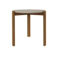 thumbnail image 1 of Manhattan Comfort Table d'Appoint Style Mi-Siècle Moderne avec Pattes en Bois Massif, Couleur Grège, 1 of 3
