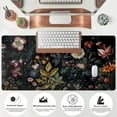 thumbnail image 5 of Floral Desk Mat Dark Vintage Aesthetic Desk Pad Flower Plant Black Extended Mouse Pad Large Gaming Mousepad XXL Laptop Computer Mouse Keyboard Mat 31.5 x 15.7 in for Office Desk Decor, 5 of 5