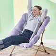 thumbnail image 5 of ARKANTOS Sacuer Chair,Soft Faux Fur Oversized Folding Accent Chair for Adults,Purple, 5 of 9