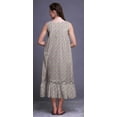 thumbnail image 5 of Bimba Light Gray10 Floral Leaves & Orchids Sleeveless Cotton Nightgowns For Women Printed Mid-Calf Length Sleepwear X-Large, 5 of 6