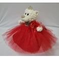 thumbnail image 2 of Quince Años Quinceañera Last Doll Teddy Bear in Red Dress Gold Trim - Centerpiece & Decoration, 2 of 10
