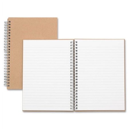 UPC: 0035255202053 | Nature Saver Hardcover Twin Wire Notebooks 80 Sheets – Wire Bound – 0.25  Ruled – Ruled – 22 lb Basis Weight – 8 1/4  x 5 7/8  – Brown Cover – Kraft Cover – Hard Cover  Heavyweight  Micro Perforated –