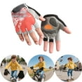 thumbnail image 2 of lnmuld Gloves for Winters Breathable Half Finger Kids Sports Gloves for Outdoor Cycling Exercise and Play with Secure Grip Design Size:10-12, 2 of 3