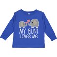 thumbnail image 3 of Inktastic My Aunt Loves Me Niece Nephew Elephant Boys or Girls Long Sleeve Toddler T-Shirt, 3 of 5
