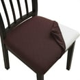 thumbnail image 7 of Dining Chair Covers, 6 Pack Waterproof Seat Cushion Covers, Stretch Jacquard Chair Seat Covers Washable Dining Room Chair Slipcovers Removable Kitchen Cushion Protector(Chocolate), 7 of 7