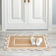 thumbnail image 2 of Shree Exports Hand Woven Farmhouse Jute Area Scalloped Rug (White, 2x3 Feet), 2 of 7