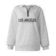 thumbnail image 4 of Women’S Sweatshirt Long Sleeve Sweatshirt Womens Half Zip Sweatshirt Dark Gray Adult Crewneck Sweatshirt Winter Women Clothes Daily Wear, 4 of 4