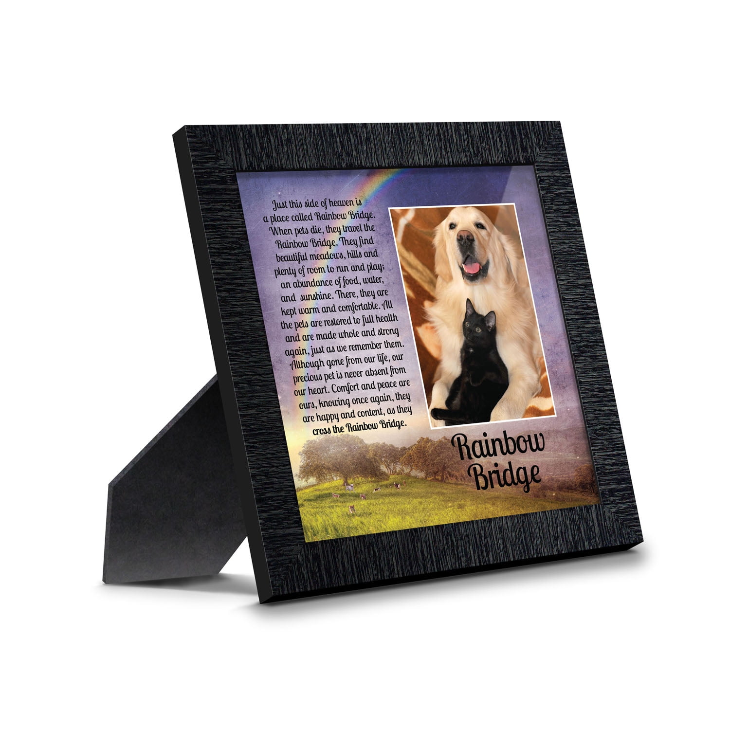 THE RAINBOW BRIDGE Personalilzed Pet Memorial Poem Gift For Loss of Dog OR Cat 