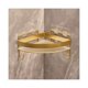 thumbnail image 1 of Estante de baño adhesivo de esquina con ganchos, organizador de ducha acrílico triangular sin taladros con valla de metal, 1 of 1