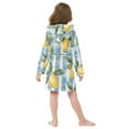 thumbnail image 7 of FORMRS Niños Bathrobe Unisex Hooded Robe Soft Plush Pajamas Sleepwear, Size 2-3T, Retro Lemon Leaves, 7 of 7