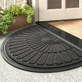 thumbnail image 1 of Front Door Mat Outdoor Indoor Welcome MatSemicircular XCM Non Slip Heavy Duty Rubber DoormatAbsorbent Entryway Rug Entrance Doormat Entry Rug Dirt Scraping Shoe Mat, 1 of 7