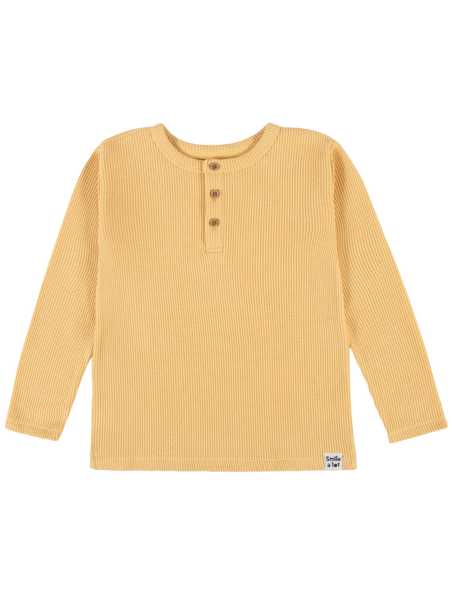 Modern Moments by Gerber Toddler Boy Long-Sleeve Casual Waffle Henley T-Shirts, 2-Pack, 12M-5T
