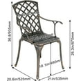 thumbnail image 7 of YRLLENSDAN Patio Chairs Dining Chairs Set of 2 Outdoor Chair Wrought Iron Patio Furniture Patio Furniture Chat Set Weather Resistant, 7 of 7