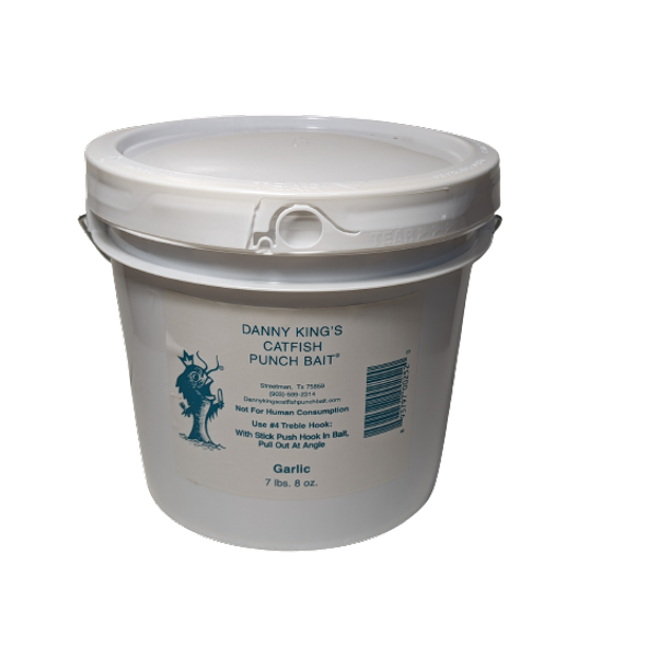 Danny King Catfish Punch Bait, GARLIC Gallon Fishing Hook Treble