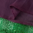 thumbnail image 6 of Women Mardi Gras Sequin Mini Skirts Ruffled Sparkly Colorful Short Skirts High Waist Shiny Glitter Carnival Skirt - Sequin Tiered Skirt Elastic Waist Glitter Ruffled Layered Mini Skirt Green M, 6 of 7
