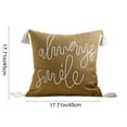 thumbnail image 3 of Funda de cojín bordada con borlas – Funda de almohada decorativa para sofá, sillón, sala de estar, dormitorio, oficina y decoración navideña – Poliéster lavable a máquina, 3 of 6