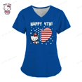 thumbnail image 3 of Camisetas de verano con cuello en V de Hello Kitty, camisetas de hospital para mujer 2023, uniforme de enfermera, ropa de mujer, camisetas con bolsillo, camisetas, 3 of 5