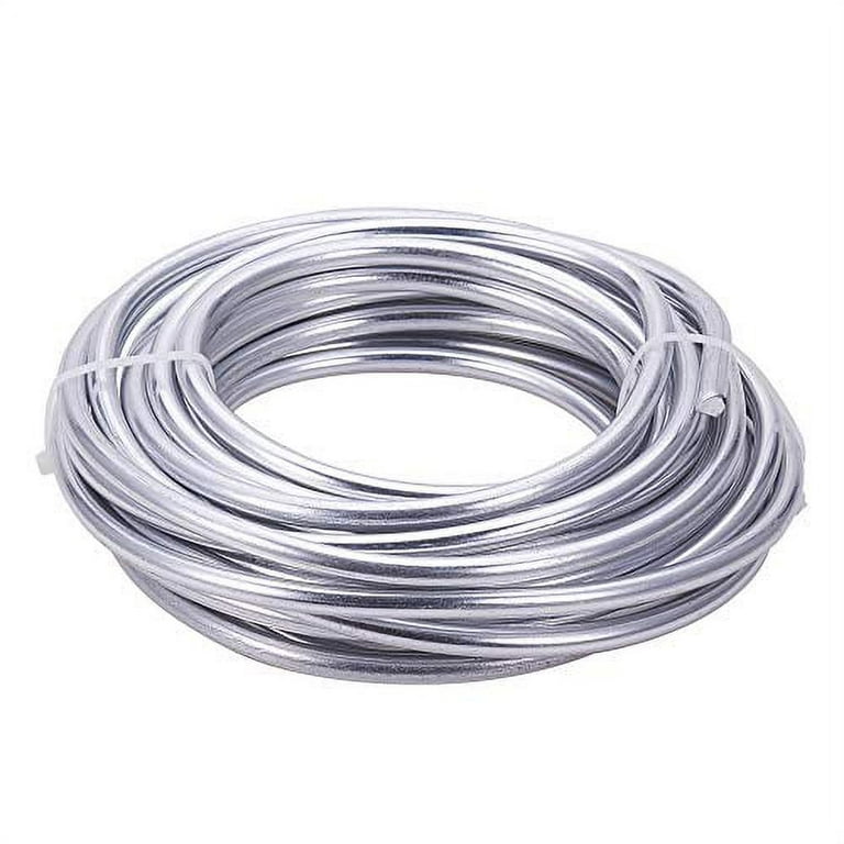1Bundle 3 Gauge Silver Aluminum Wire 23 Feet Bendable Metal Sculpting Wire for Bonsai Trees Floral Skeleton Making Home Decors and Other Arts Crafts