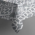 thumbnail image 3 of Gray Geometric Diamond Striped Pattern Rectangle Tablecloth 60"x84",Waterproof Polyester Rectangle Table Cloth, Wipeable Spillproof Polyester Tablecloth for Dining, Camping, Indoor and Outdoor, 3 of 5