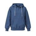 thumbnail image 5 of SYwaren Casual Hoodie for Women Oversized Pullover Long Sleeve Sweatshirt with Pockets Solid Color Tops, 5 of 8