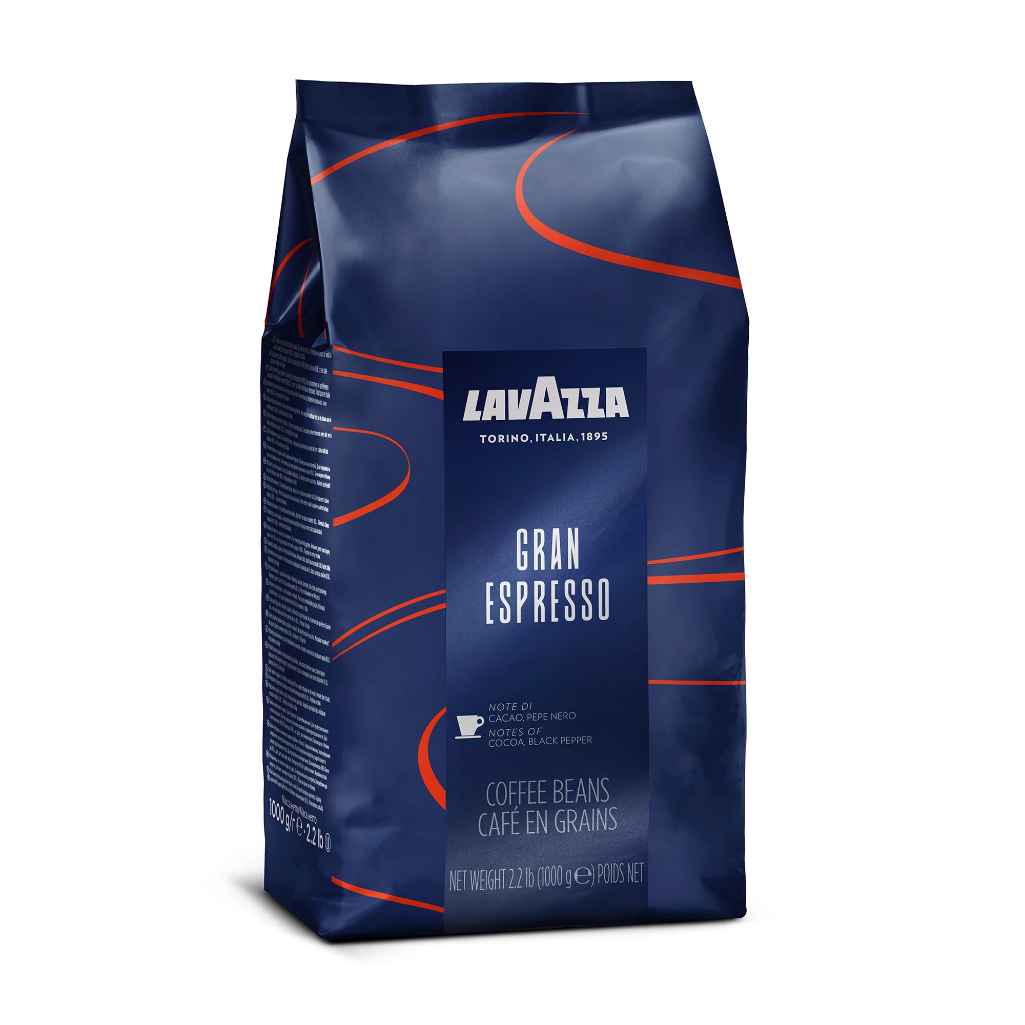 Lavazza Gran Espresso Whole Bean Coffee, Arabica and Robusta Blend, 2.2 lb Bag (Pack of 1)
