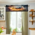 thumbnail image 5 of Coolnut Flame Baseball Curtain Valance for Windows, Rod Pocket Valance Window Treatments 1 Panel Short Curtains for Kitchen Windows Bathroom Bedroom 54 x 18 inch Home Decor, 5 of 6