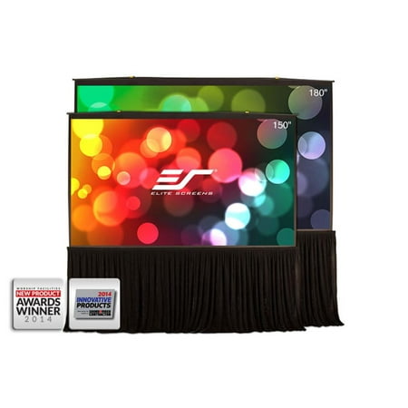 Elite Pull Buoy - Elite Screens QuickStand 5-Second Series, 150-INCH 16:9, Manual Pull Up Projector Screen, Movie Home Theater 8K / 4K Ultra HD 3D Ready, 2-YEAR WARRANTY, QS150HD