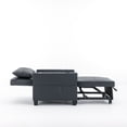 thumbnail image 2 of Convertible Sleeper Chair Sofa Bed - Adjustable Backrest, USB & Cup Holders, Premium Leather, with Pillows, Easy Assembly, 2 of 9