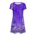 thumbnail image 5 of QIPOPIQ Robes de Vacances pour Femmes Manches Courtes Tendance Col Rond Imprimé Pull Robe d'Été 2023 Offres, 5 of 5
