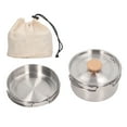 thumbnail image 2 of Pot and Pan Set, Easy To Clean Camping Cookware Mess Kit 1.4L 0.7L  for Backpacking, 2 of 7