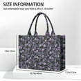 thumbnail image 3 of Large Capacity Tote Bag,Skull Flower Halloween Pattern Handbag Fashion Luxury Tote Bag,15.7"x13"x 5.1" Inches,Laptop Compatible, 3 of 6
