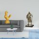 thumbnail image 2 of Escultura de gallo decorativa, figura de resina, estatua de caballero, figura coleccionable de escritorio, ideal para la familia, amigos y la oficina., 2 of 8