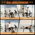 thumbnail image 2 of Ourlova Weight Bench Set with Leg Extension & Preacher Curl Pad – 9-In-1 Adjustable Workout Bench Press with LAT Pulldown, Butterfly Arms & Squat Rack, Multi-Function Strength Training, 2 of 6