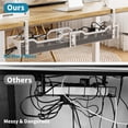thumbnail image 3 of Bandeja portacables Litwaro para debajo del escritorio, 63,5 cm, abrazadera metálica, gestión de cables, 3 of 8