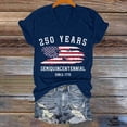thumbnail image 2 of 250Th Anniversary Usa Shirt Patriotic Flag Graphic V Neck 250Th Anniversary Casual Tee Usa Shirt Blue Xl, 2 of 4