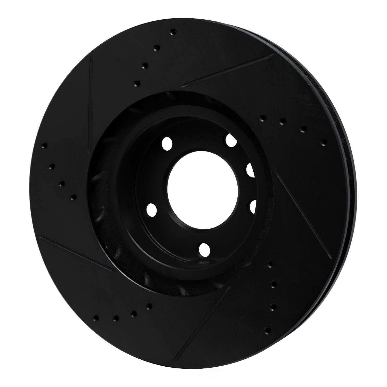 Dynamic Friction Company 633-74057D DFC Brake Rotor - Drilled And Slotted - Black