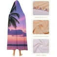 thumbnail image 4 of Wearable Blanket Hoodie Oversized Soft Warm Hooded Blanket Palm Tree Purple Sunset Blanket Throw Wrap Poncho for Women, 4 of 6