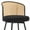 Black Boucle Fabric - 26" Seat Counter Height, variant on Foreate Cane Swivel Barstools Set of 2, 26" Seat Counter Height w/ Rattan Mid-Back Metal Legs, Upholstered Boucle Fabric Modern Armless Bar Stools Chairs for Kitchen Island Pub