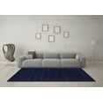 thumbnail image 3 of Ahgly Company Indoor Round Abstract Blue Contemporary Area Rugs, 6' Round, 3 of 4