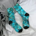 thumbnail image 5 of KLL Square Glass Mosaic Print Cool Socks Men's Women's Crew Socks Funny Crazy Novelty Stockings, 5 of 6
