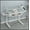 White, variant on hand crank adjustable drafting table drawing desk with 2 metal drawers WITH STOOL
