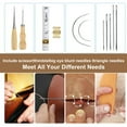 thumbnail image 3 of 29pcs Leather Craft Sewing Kit, EEEkit Leather Repair Upholstery Sewing Kit 8 Colors Waxed Thread Sewing Needles Awl, 3 of 9