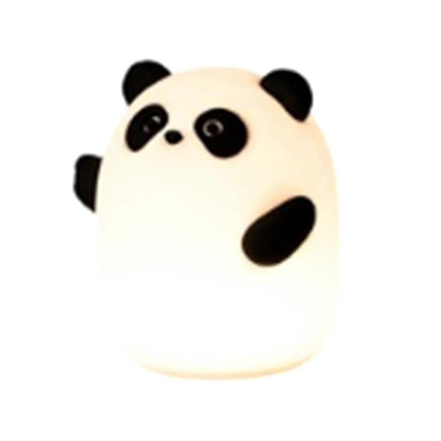 Panda Night Light, Cute Squishy Dimmable Touch Animal Lamp, 3 Level LED Food Grade Silicone Light for Bedroom Decor