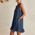 thumbnail image 5 of Shihyeh Womens Swimsuit Cover Up Shirt Ruffle Short Sleeve Bathing Suit Coverups V Neck Flowy Ruffled Beach Bikini Dress, 5 of 8